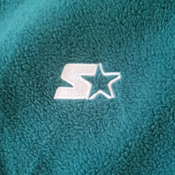 Starter Miami Dolphins NFL Pro Line Fleece Pullover Jacket L Half Zip Embroidere - Picture 10 of 10